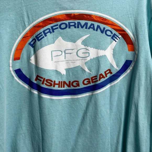 Columbia‎ Men PGF Blue T-shirt Fishing Gear Size M. - Picture 6 of 8